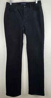 Talbots Heritage Black Corduroy Straight Leg Pants Size 6